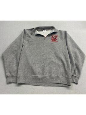 Cortland Gymnastics Gray Quarter-Zip Sweatshirt - Jerzees Super Sweats